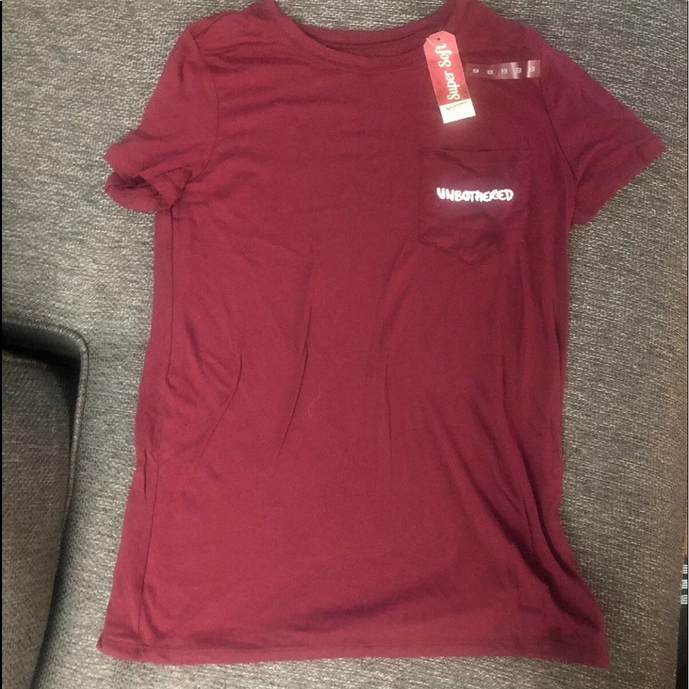 W Arizona Jeans Co. Short Sleeve Shirt Burgundy